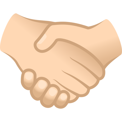 Aperto De Mãos: Pele Clara para JoyPixels 10.0