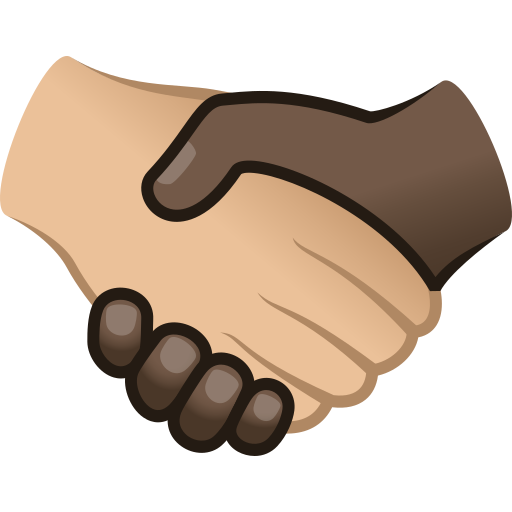 Рукостискання: світлий тон шкіри дуже темний тон шкіри для JoyPixels 10.0