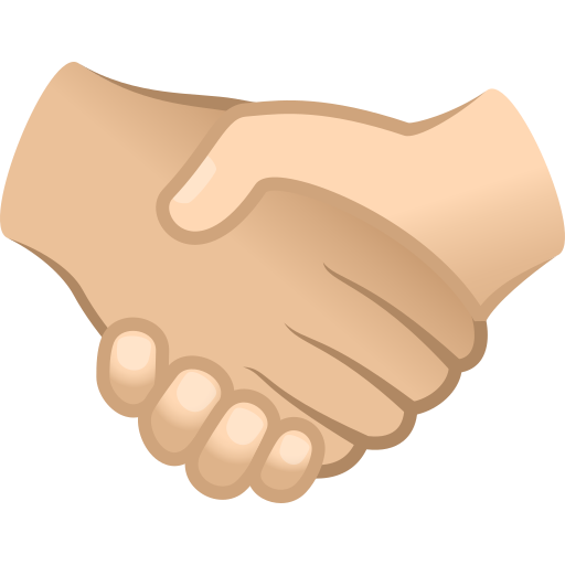 Рукостискання: світлий тон шкіри дуже світлий тон шкіри для JoyPixels 10.0