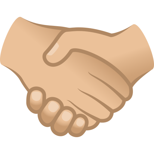 Рукостискання: світлий тон шкіри для JoyPixels 10.0