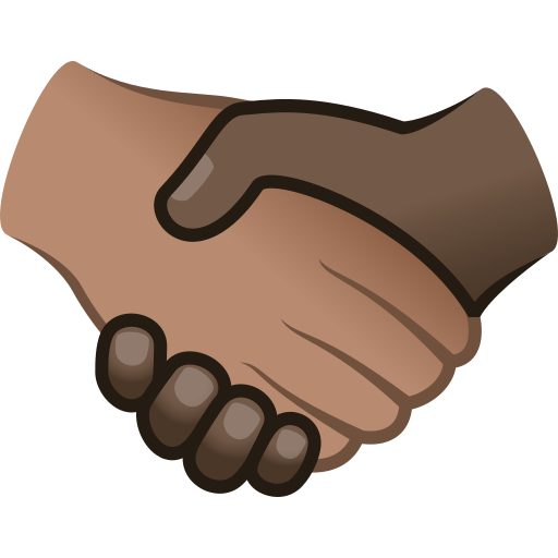 Aperto De Mãos: Pele Morena, Pele Escura para JoyPixels 10.0