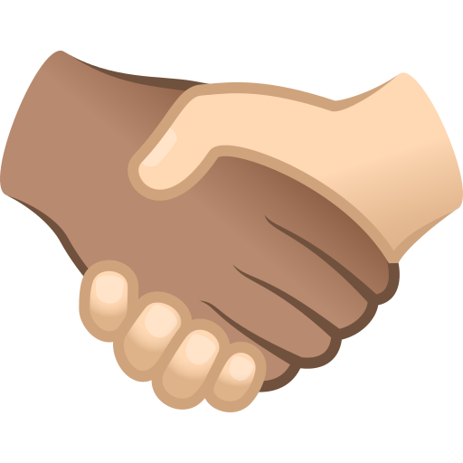 Рукостискання: середній тон шкіри дуже світлий тон шкіри для JoyPixels 10.0