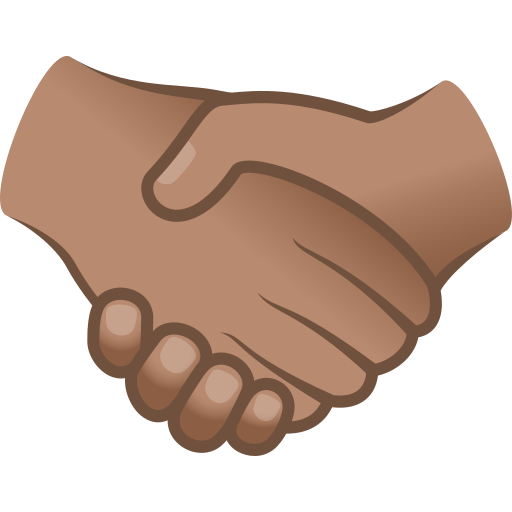 Aperto De Mãos: Pele Morena para JoyPixels 10.0