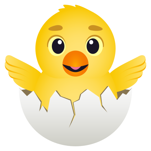 Курча в яйці для JoyPixels 10.0