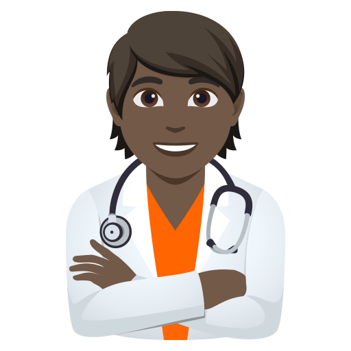 Profissional De Saúde: Pele Escura para JoyPixels 10.0