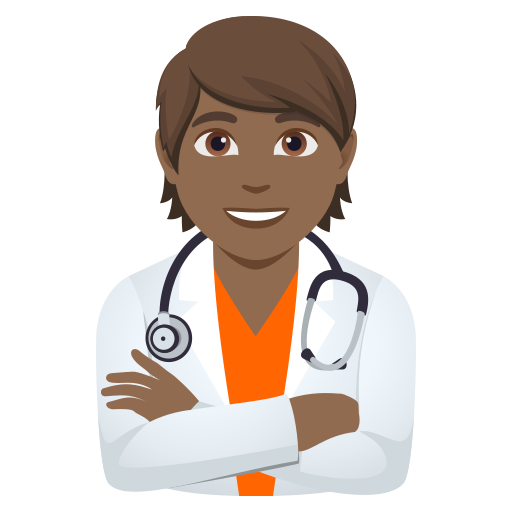 Profissional De Saúde: Pele Morena Escura para JoyPixels 10.0