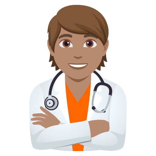 Profissional De Saúde: Pele Morena para JoyPixels 10.0