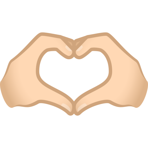 Mãos Em Coração: Pele Clara para JoyPixels 10.0