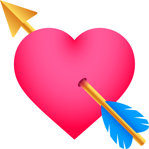 Серце, пронизане стрілою для JoyPixels 10.0