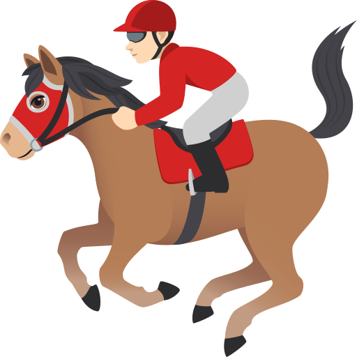 Corrida De Cavalos: Pele Clara para JoyPixels 10.0