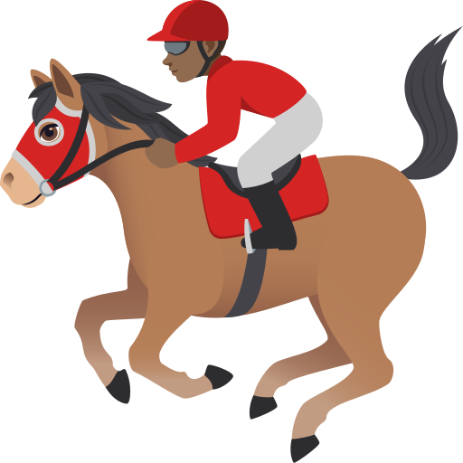 Corrida De Cavalos: Pele Morena Escura para JoyPixels 10.0