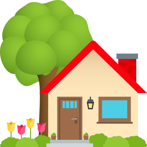 Rumah dengan taman untuk JoyPixels 10.0