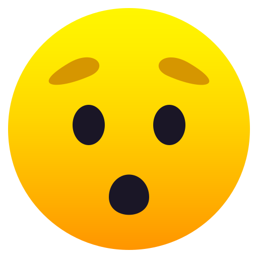 आश्चर्यचकित चेहरा JoyPixels 10.0 के लिए