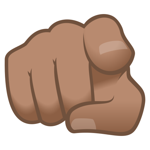 Dedo Indicador A Apontar Ao Visor: Pele Morena para JoyPixels 10.0