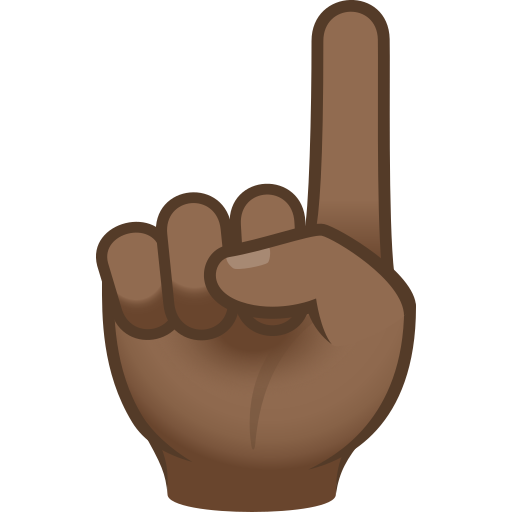 Indicador Apontando Para Cima: Pele Morena Escura para JoyPixels 10.0