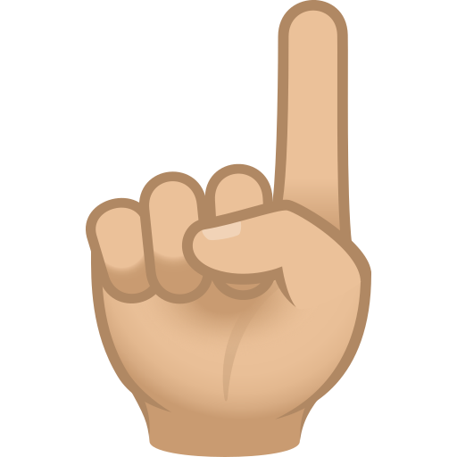 Вказівний палець вгору: світлий тон шкіри для JoyPixels 10.0