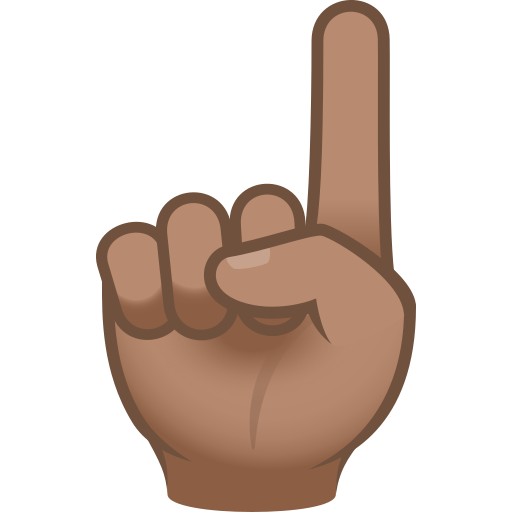 Указательный палец вверх: средний тон кожи для JoyPixels 10.0