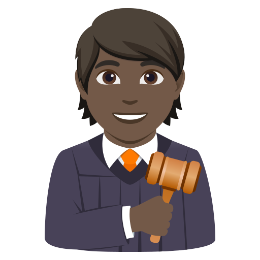 Juiz No Tribunal: Pele Escura para JoyPixels 10.0