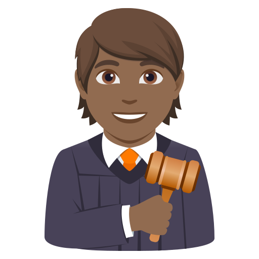 Juiz No Tribunal: Pele Morena Escura para JoyPixels 10.0