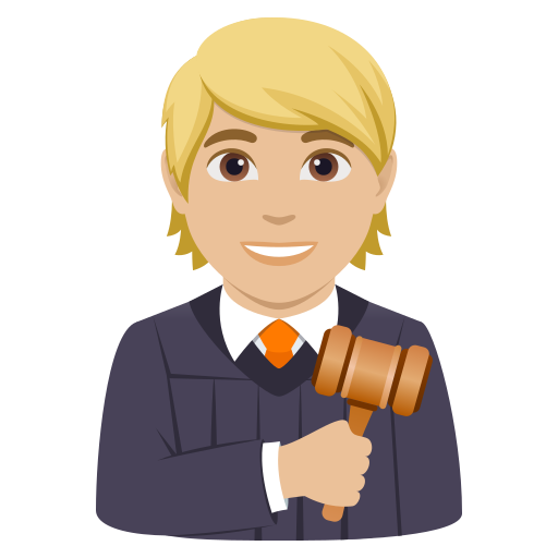 Суддя: світлий тон шкіри для JoyPixels 10.0