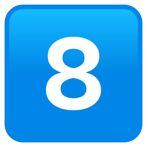 Mũ phím: 8 cho JoyPixels 10.0