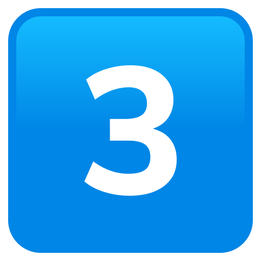 Keycap Digit Three for JoyPixels 10.0