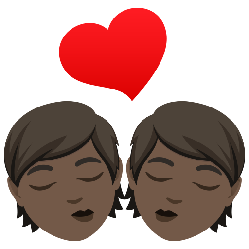 Beijo: Pele Escura para JoyPixels 10.0