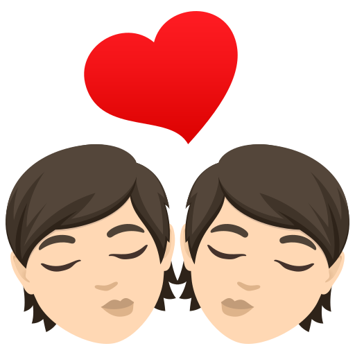 Поцілунок: дуже світлий тон шкіри для JoyPixels 10.0