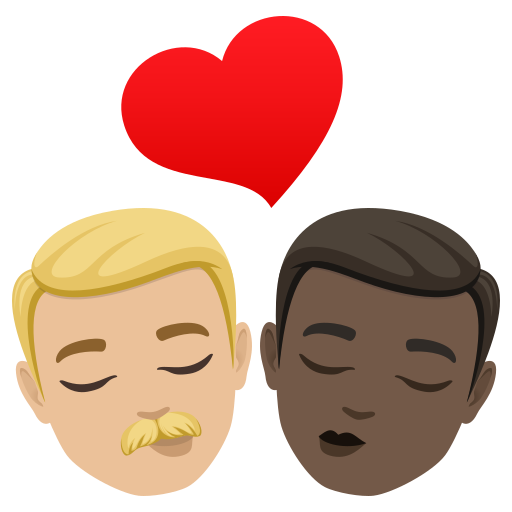 Beijo: Homem, Homem, Pele Morena Clara, Pele Escura para JoyPixels 10.0