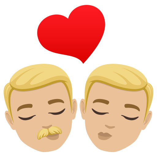 Beijo: Homem, Homem, Pele Morena Clara para JoyPixels 10.0