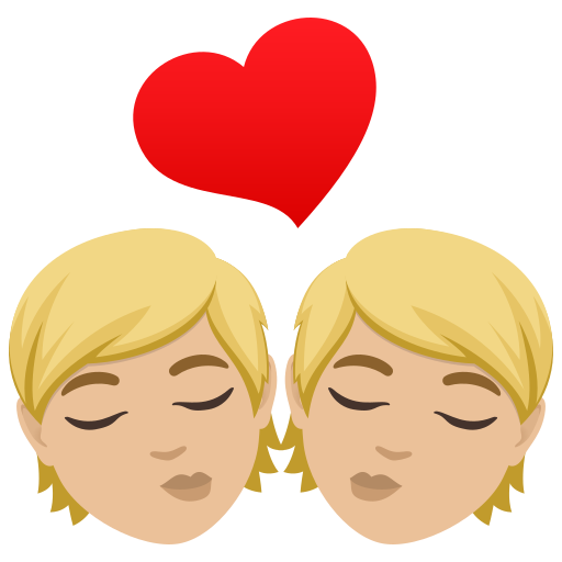 Beijo: Pele Morena Clara para JoyPixels 10.0