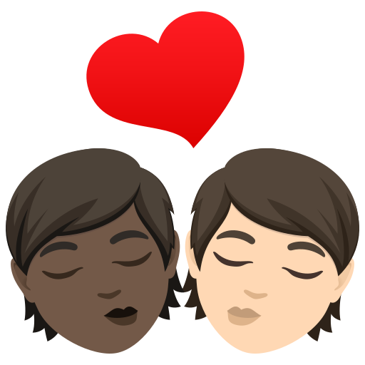 Beijo: Pessoa, Pessoa, Pele Escura, Pele Clara para JoyPixels 10.0