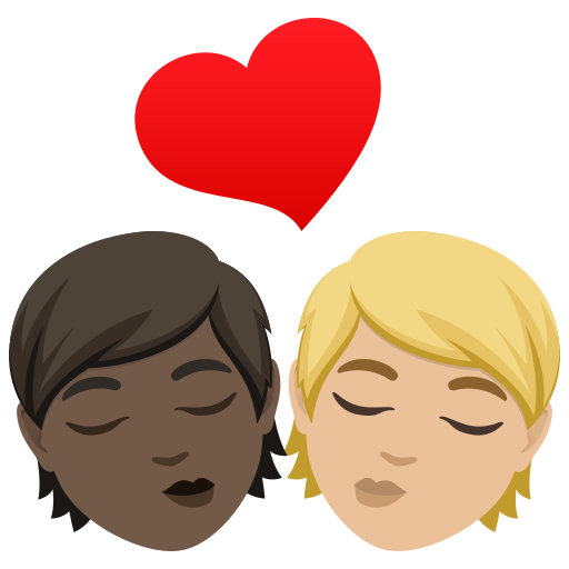 Beijo: Pessoa, Pessoa, Pele Escura, Pele Morena Clara para JoyPixels 10.0