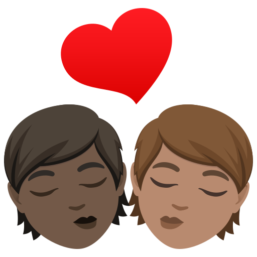 Beijo: Pessoa, Pessoa, Pele Escura, Pele Morena para JoyPixels 10.0