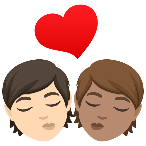 Beijo: Pessoa, Pessoa, Pele Clara, Pele Morena para JoyPixels 10.0