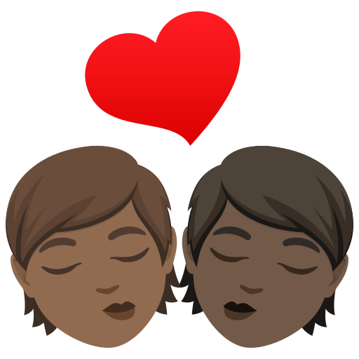 Beijo: Pessoa, Pessoa, Pele Morena Escura, Pele Escura para JoyPixels 10.0