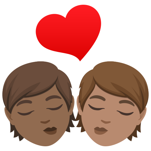 Beijo: Pessoa, Pessoa, Pele Morena Escura, Pele Morena para JoyPixels 10.0