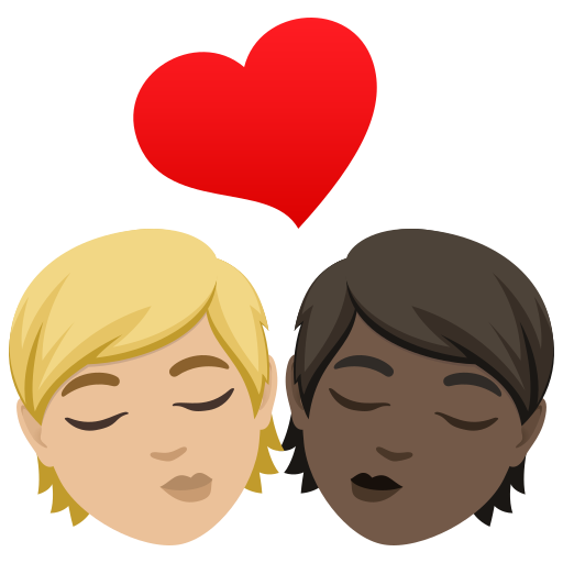 Beijo: Pessoa, Pessoa, Pele Morena Clara, Pele Escura para JoyPixels 10.0