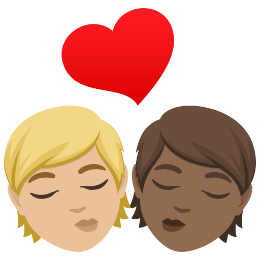 Поцілунок: дорослий дорослий світлий тон шкіри темний тон шкіри для JoyPixels 10.0