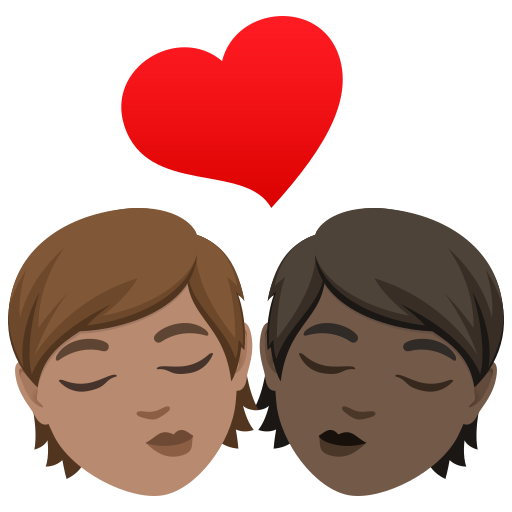 Beijo: Pessoa, Pessoa, Pele Morena, Pele Escura para JoyPixels 10.0