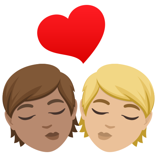 Beijo: Pessoa, Pessoa, Pele Morena, Pele Morena Clara para JoyPixels 10.0