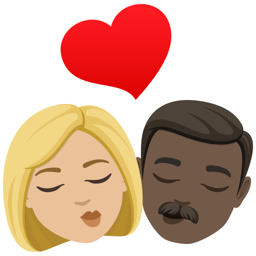 Beijo: Mulher, Homem, Pele Morena Clara, Pele Escura para JoyPixels 10.0