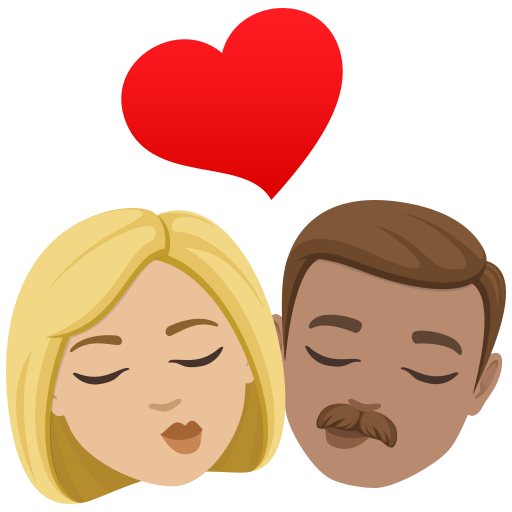 Beijo: Mulher, Homem, Pele Morena Clara, Pele Morena para JoyPixels 10.0