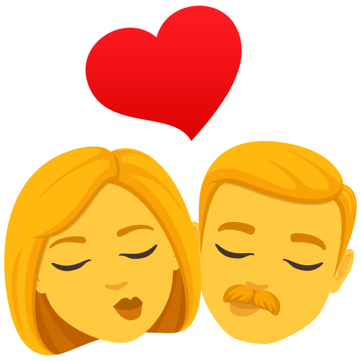 Beijo: Mulher, Homem para JoyPixels 10.0