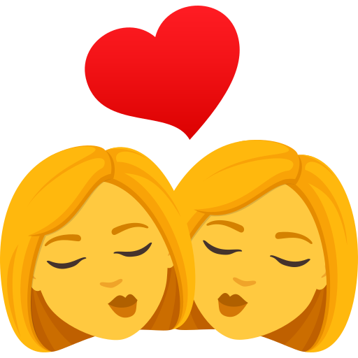 Beijo: Mulher, Mulher para JoyPixels 10.0