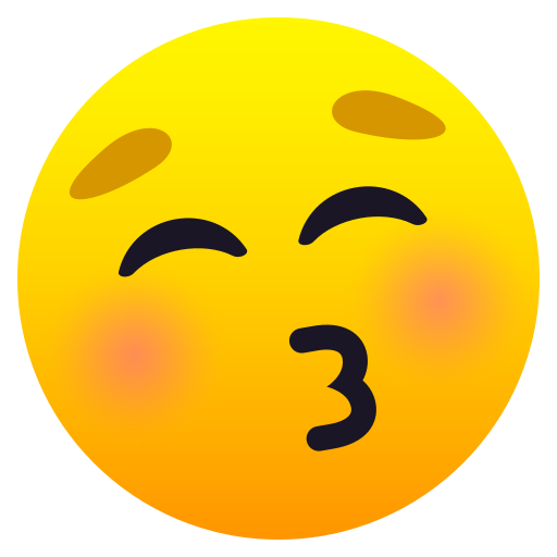 Целует с закрытыми глазами для JoyPixels 10.0