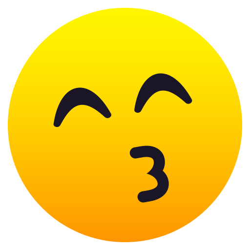 Счастливый поцелуй для JoyPixels 10.0