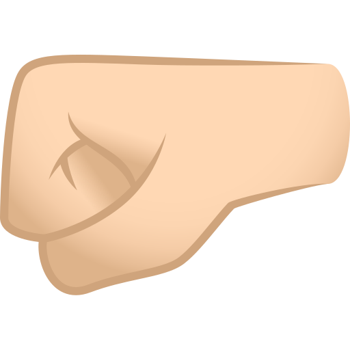 Punho Esquerdo: Pele Clara para JoyPixels 10.0