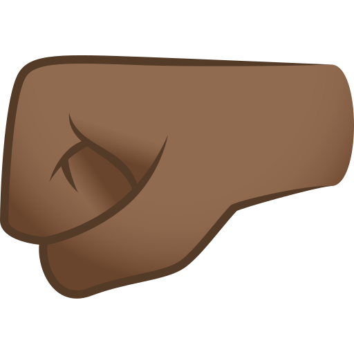 Punho Esquerdo: Pele Morena Escura para JoyPixels 10.0