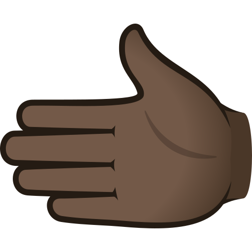 Рука ліворуч: дуже темний тон шкіри для JoyPixels 10.0